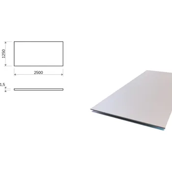 Plech Pozinkovaný plech 1,25x2,5 m, tloušťka 1,5 mm