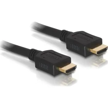 Audio kabel Delock HDMI kabel Zástrčka HDMI-A 3 m černá 84408 kulatý, stíněný, pozlacené kontakty, kroucený HDMI kabel