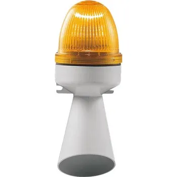 Průmyslové svítidlo Sirena 40422 houkačka s opt. signalizací, 240 VAC, trv. tón, SLEM F, oranžová