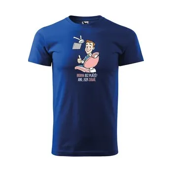 Dámské tričko Tričko s potiskem pro zubaře Hrdina bez pláště? Ano, jsem zubař: modré 4XL