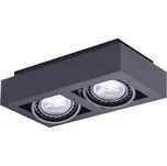 Azzardo NIKEA 2 přisazené bodové svítidlo 2x GU10 ES111 16W bez zdroje 25cm hranaté IP20, černé