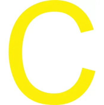 Kancelář Skladová podlahová značka - C, 20,5 cm, 25ks, žlutá