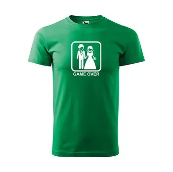 Pánská móda Tričko s potiskem GAME OVER: zelené 4XL