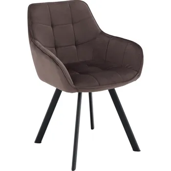 Křeslo Designové křeslo, šedohnědá Velvet/černá, PETIN