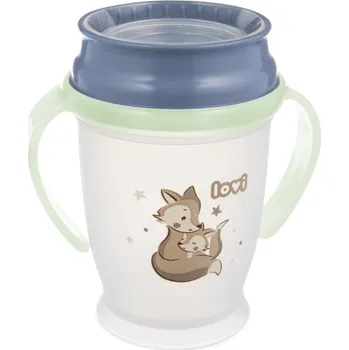 LOVI Hrneček 360° se svítícími úchyty NIGHT&DAY 250ml kluk