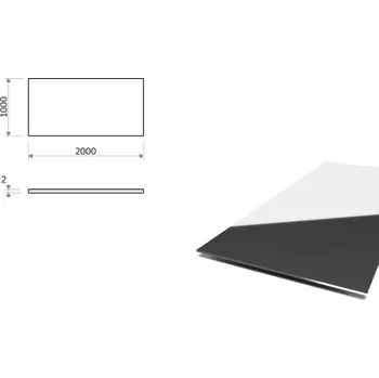 Plech Nerezový plech leštěný (1.4016 - 2R) 2 mm x 1000 mm x 2000 mm