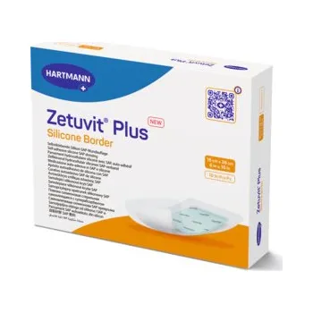 Krytí na ránu Zetuvit Plus Silicone Border 16x26cm