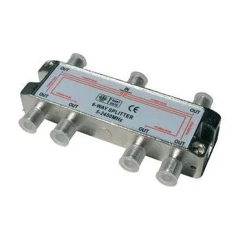 Televizor Satelitní rozbočovač, 6 výstupů, F konektory.