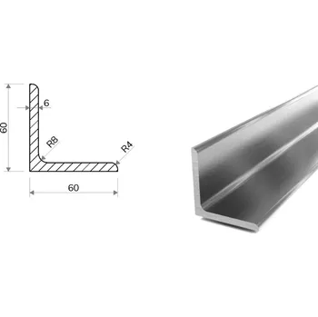 Stavební profil Nerezový L Profil 60x60x6 (1.4301/7)
