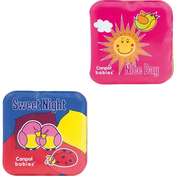 Hračka pro nejmenší Canpol babies Měkké knížky pískací Den a noc 2ks