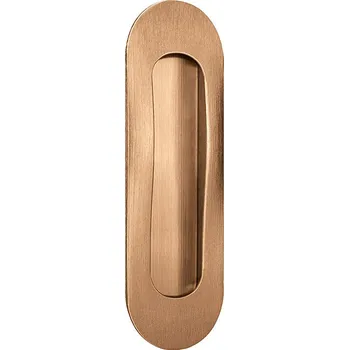 Sada na posunovací dveře ovál TWIN (RC - červená měď), Otvor pro obyčejný klíč BB, TWIN RC (red copper)