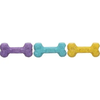 Hračka pro psa Flamingo Pet Products NV Hračka latex Freckles kost 18,5cm mix barev Flamingo