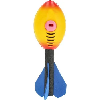 MEGA CREATIVE Raketa šipka soft pěnová házecí pískací 2 barvy