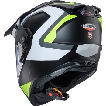 Helma na motorku CABERG OFFROAD / TRAIL ADVENTURE DUOSPORT (DUAL) TANAMI SCRAM HELMA S HLEDÍM A KŠILTEM ČERNÁ MATNÁ/ŠEDÁ/FLUO ŽLUTÁ VELIKOST M (VČETNĚ PINLOCKU)