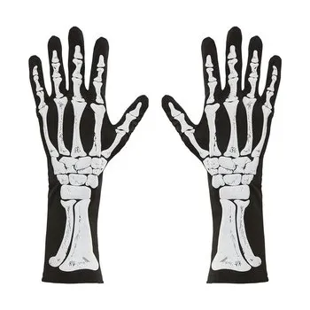 Karnevalový kostým Widmann&nbsp;Rukavičky kostlivec s potiskem kostí