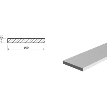 Stavební profil Hliníková pásovina 100x10 (EN 6060)