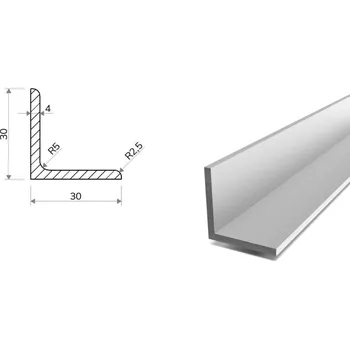 Stavební profil Hliníkový profil L 30x30x4 (EN 6060)