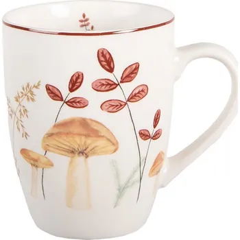 Bílý porcelánový hrnek s houbičkami Little Forest Jewels - 12*8*10 cm / 300 ml