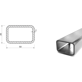 Stavební profil Nerezový jekl 50x20x2 (1.4301/7)