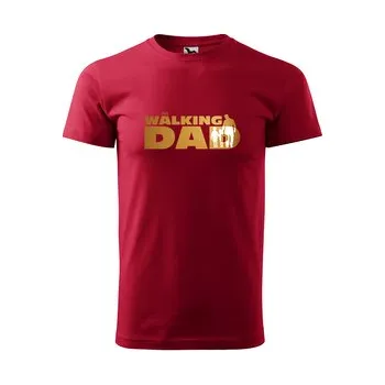 Pánské tričko Tričko s potiskem THE WALKING DAD: červené 3XL