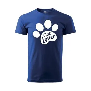 Pánské tričko Tričko s potiskem Cat lover: modré 4XL
