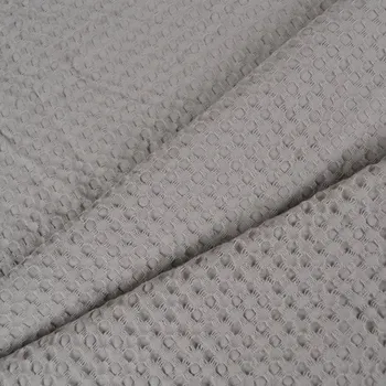Látka bavlněné vaflové piké 245 cm šedá
