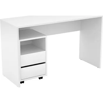 Psací stůl Psací stůl s kontejnerem Agapi - Helvetia Bílý Mat 130x75 cm