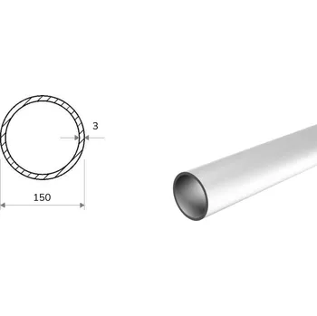 Stavební profil Hliníková trubka 150x3 (EN 6060)