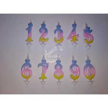 Zábavní pyrotechnika Svíčka na dort Číslo Duhové 1
