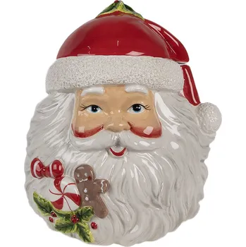 Dóza na potraviny Clayre & Eef - Keramická dóza SANTA CLAUS 6CE1856