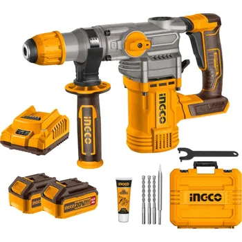 Pneumatické kladivo Ingco CRHLI202882 AKU vrtací kladivo vč. 2ks baterie a nabíječky