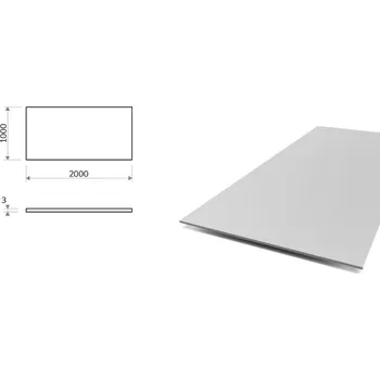 Plech Hliníkový plech 3 mm x 1000 mm x 2000 mm