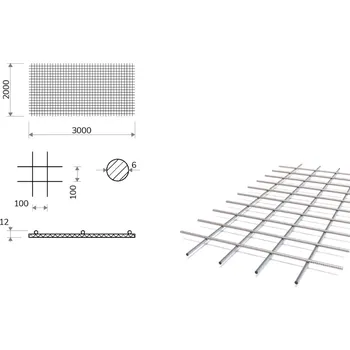 Pletivo Kari síť 100x100 6 mm, 2x3 m (KH30)