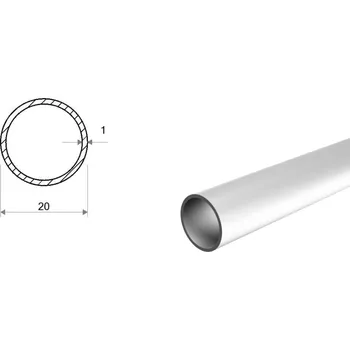 Stavební profil Hliníková trubka 20x1 (EN 6060)