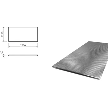 Plech Nerezový plech dekor LEINEN - 1,25x2,5 m, tloušťka 0,8 mm + fólie