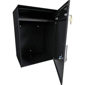 Železářství Parcel box (schránka na balíky) DOLS MINI I - nástěnný s poštovní schránkou B-017 - RAL 9005 MAT. - ČERNÁ