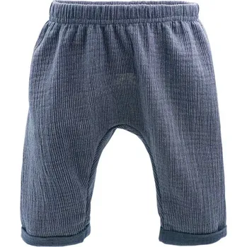 Chlapecké kalhoty Mušelínové ohrnuté chlapecké kalhoty GOTS BABY, různé barvy