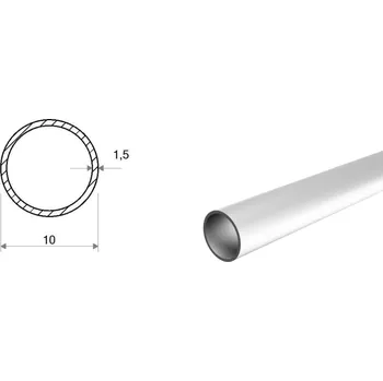 Stavební profil Hliníková trubka 10x1,5 (EN 6060)