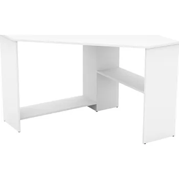 Psací stůl Rohový psací stůl Rino - Helvetia Bílá 80x73 cm