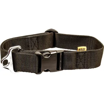 Obojek pro psa BAFPET Popruhové obojky JEDNOBAREVNÉ Barva: Černá, Rozměr: 40mm x 43-74cm 18104J