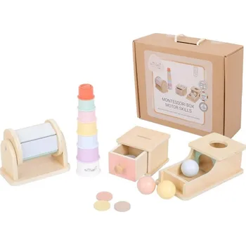 Hračka pro nejmenší eliNeli Sada montessori motorických hraček pro děti od 36 měsíců - edukativní box