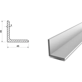 Stavební profil Hliníkový profil L 45x45x3 (EN 6060)