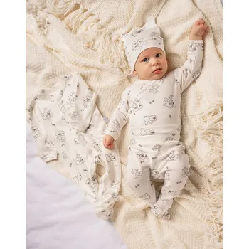 Kojenecká souprava Krémová kojenecká výbavička, medvídci 48/52