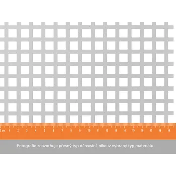 Plech Děrovaný plech QG 8-12 - 1x2 m, tloušťka 1 mm