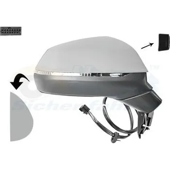 Auto zrcátko Vnější zpětné zrcátko VAN WEZEL 0391828