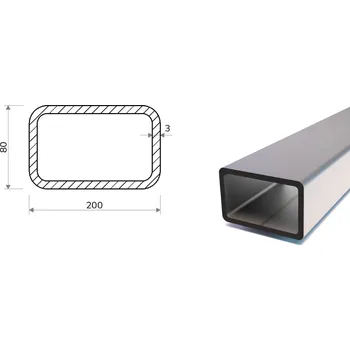 Stavební materiál Jekl 200x80x3 (S355)