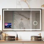 Chytré obdélníkové LED koupelnové zrcadlo s rámem iPad Displine L15 Apple