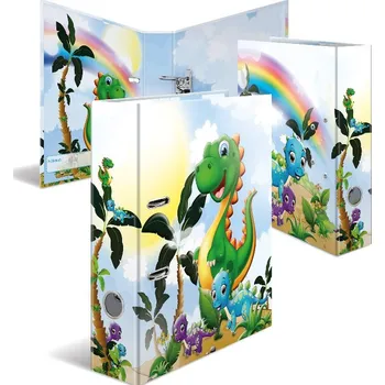 Designový pákový pořadač A4 7cm karton motiv - Dinosaurus