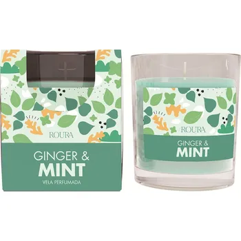 Svíčka ROURA Ginger & Mint Vonná svíčka, 125 g