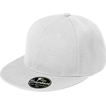 Kšiltovka Reklamní Rap 6P čepice unisex, bílá, Nastavitelná